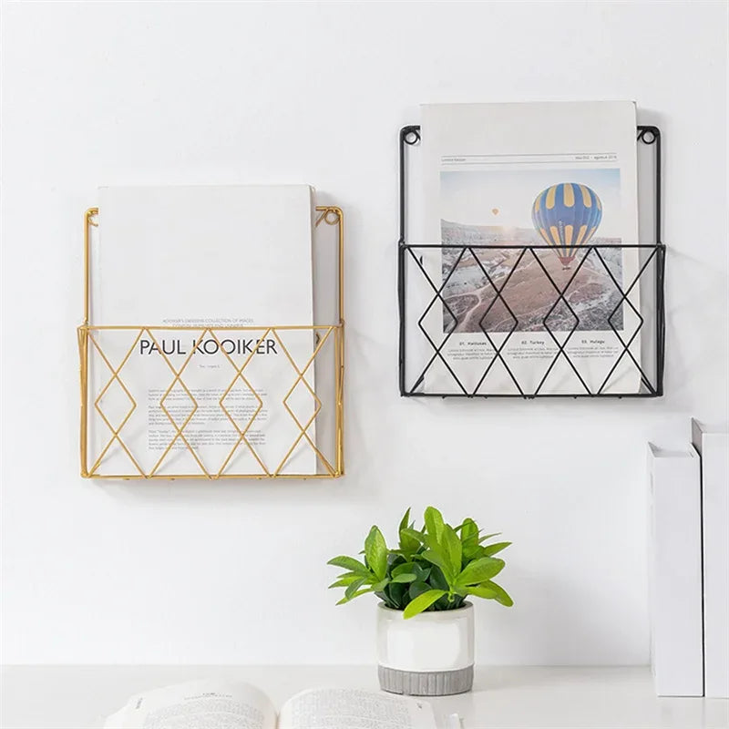 Metal Wall Mounted Rack for Home Storage - Clarify.pk