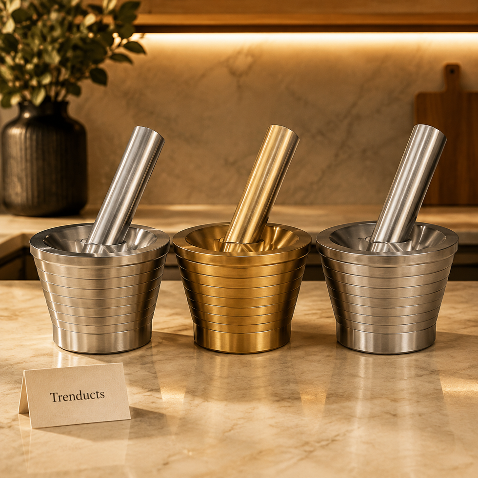 Premium Metallic Mortar Pestle Style Collection