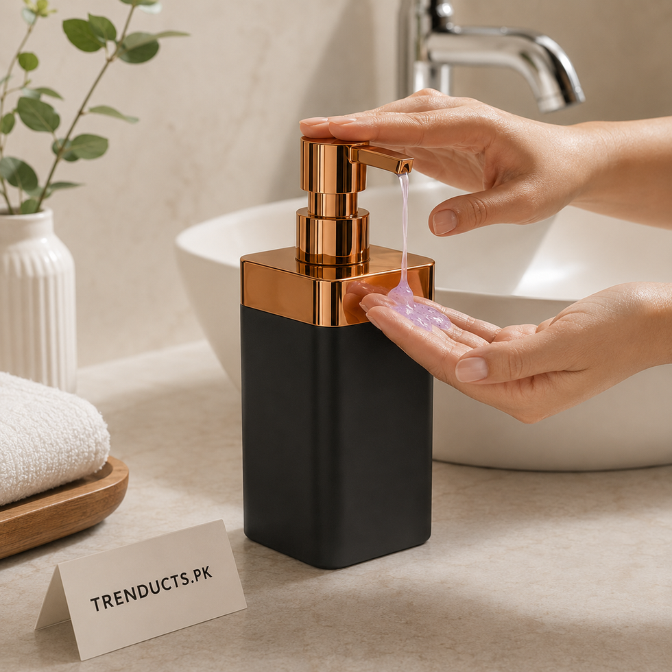 Metallic Top Refillable Liquid Soap Dispenser (each)