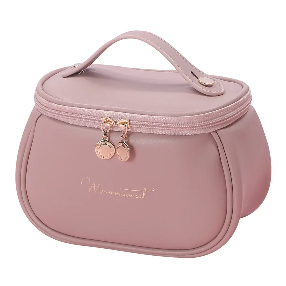 Portable Makeup Case with Zipper - Stylish & Compact