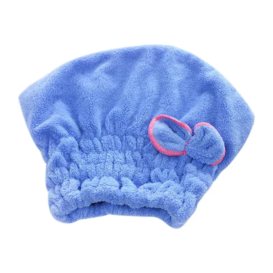Microfiber Hair Drying Towel Cap - Soft & Absorbent - Clarify.pk