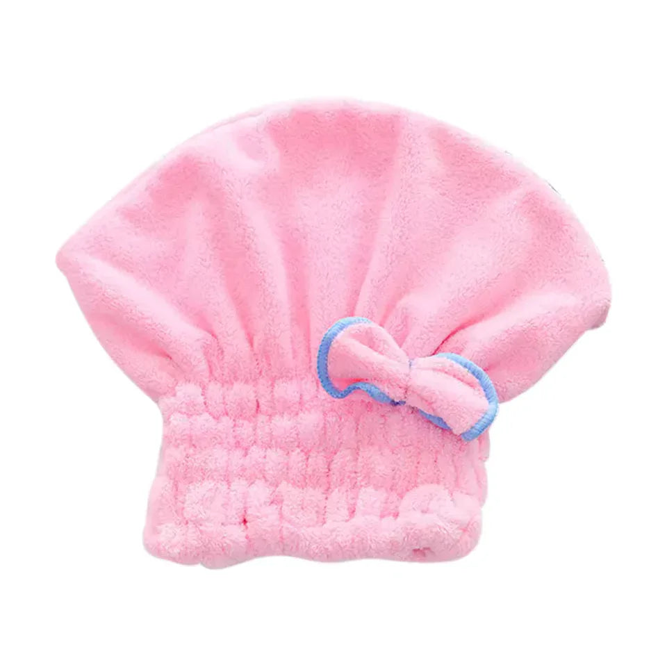 Microfiber Hair Drying Towel Cap - Soft & Absorbent - Clarify.pk