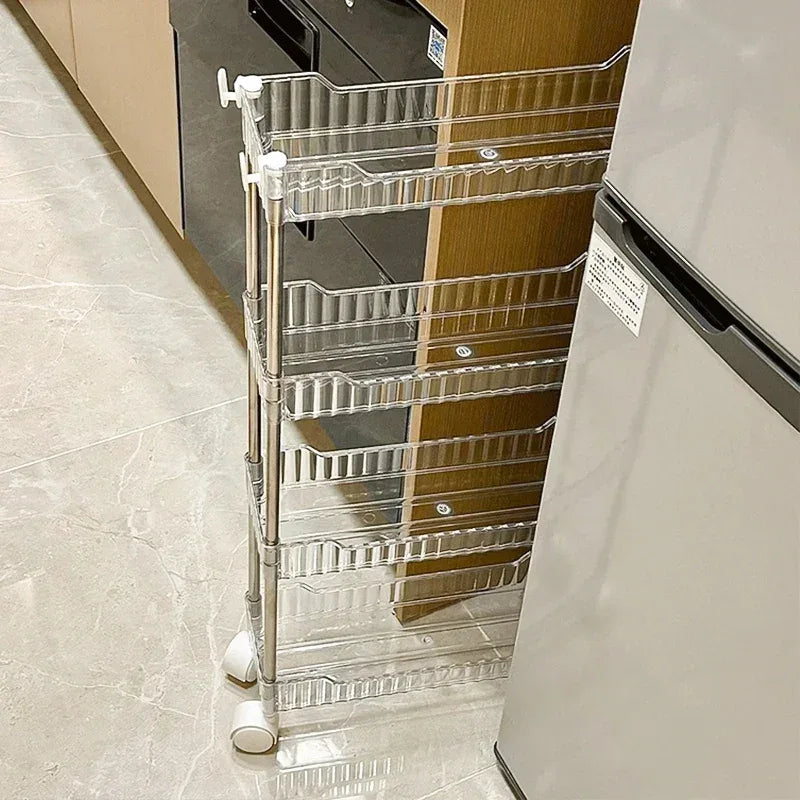 Luxury Acrylic Storage Trolley with Multi-Tier Design - Clarify.pk