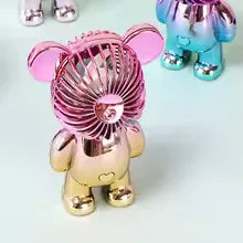 Mini Cartoon Bear Fan - Cute Portable Cooler