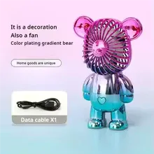 Mini Cartoon Bear Fan - Cute Portable Cooler - Clarify.pk