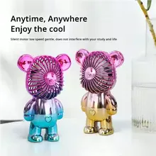 Mini Cartoon Bear Fan - Cute Portable Cooler - Clarify.pk