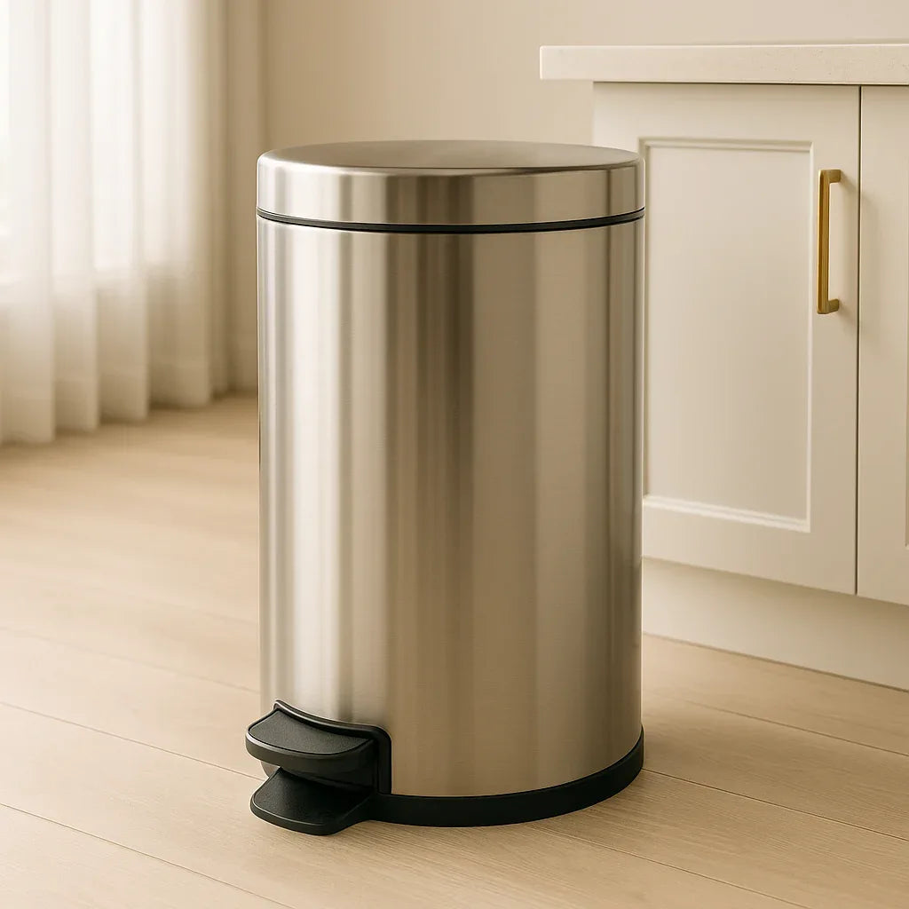 Premium Stainless Steel Pedal Bin 30L – Soft-Close - Clarify.pk
