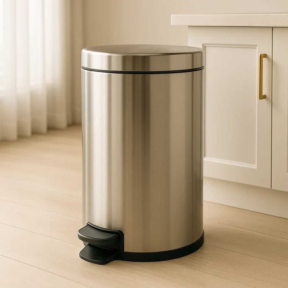 Premium Stainless Steel Pedal Bin 30L – Soft-Close - Clarify.pk