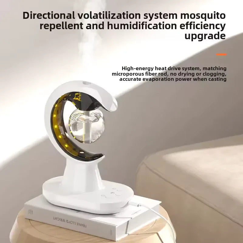 Mosquito Repellen کے ساتھ Moon Shaped Humidifier نائٹ لیمپ