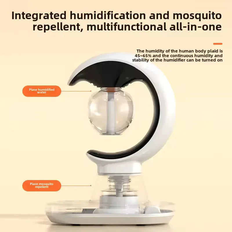 Mosquito Repellen کے ساتھ Moon Shaped Humidifier نائٹ لیمپ