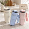 Insulated Coffee Cup with Lid & Wrist Strap