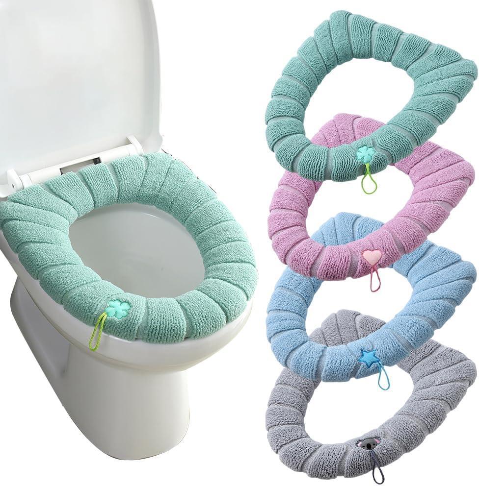 Washable Toilet Seat Cover for Easy Cleaning and Comfortable Stretching - Clarify.pk