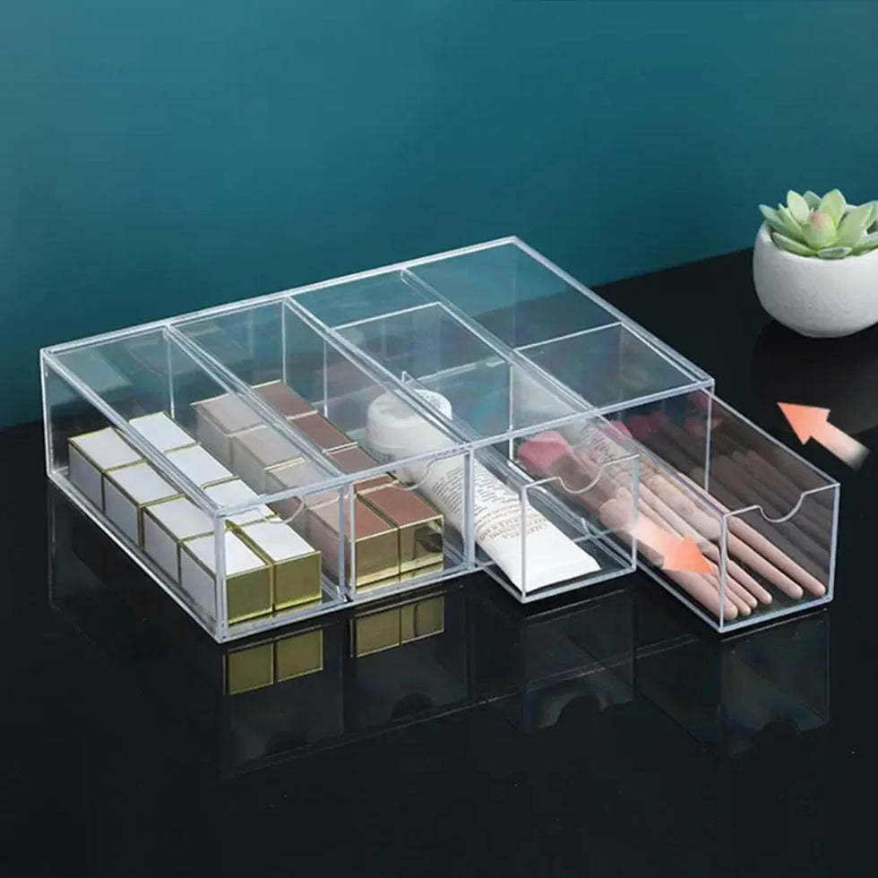 Clear Sunglasses Storage Box with Drawers