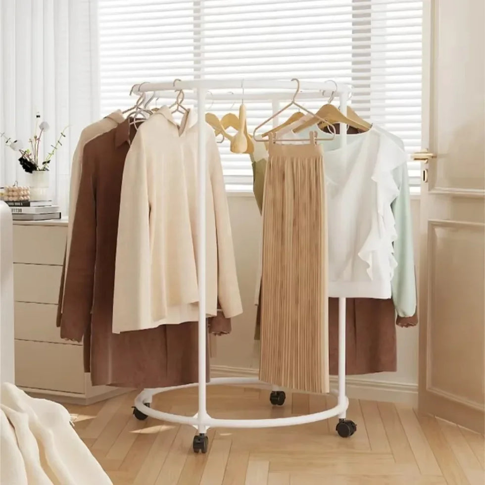 Multi Functional Coat Hanger for Clothes - Rolling Living Room Organizer (Random colour)