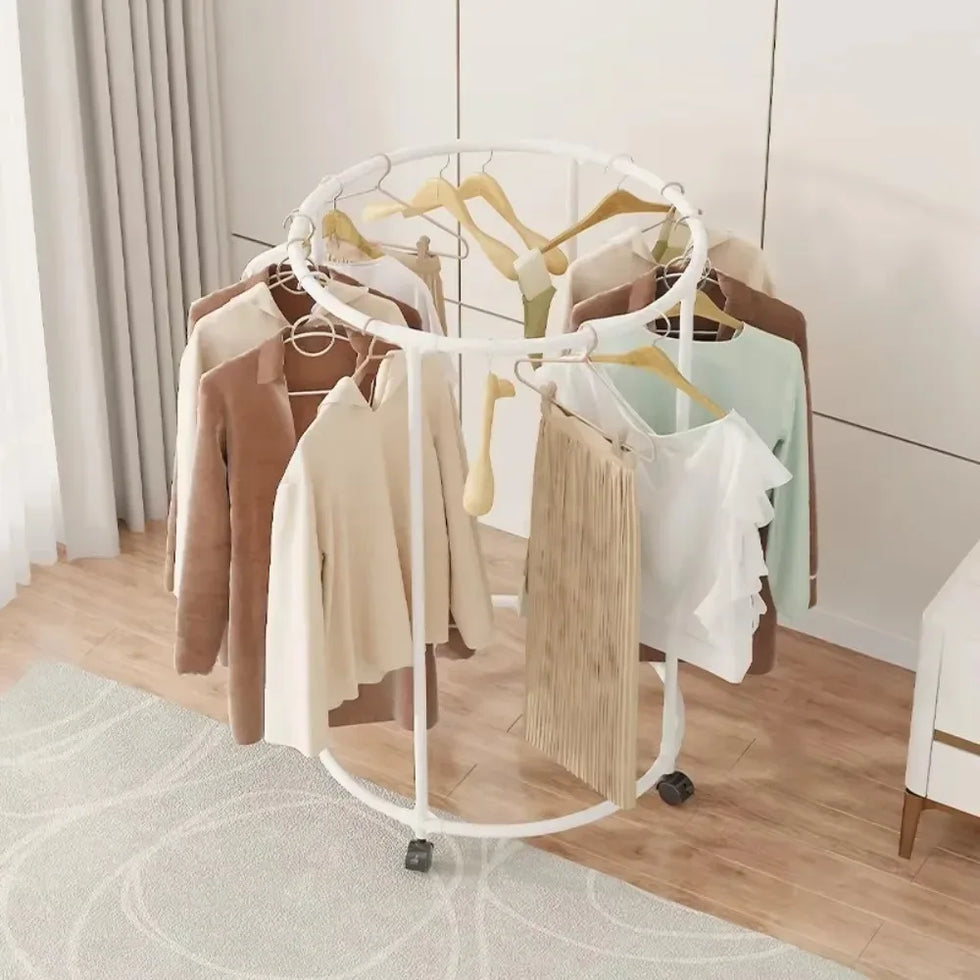 Multi Functional Coat Hanger for Clothes - Rolling Living Room Organizer (Random colour)