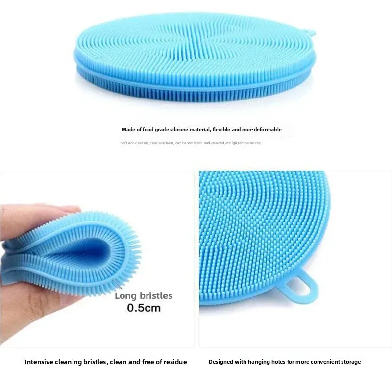Pack of 4 Multi-Functional Kitchen Scrubber - Soft Silicone - Clarify.pk