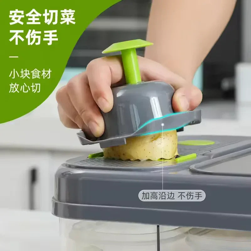 Multi Functional Vegetable Slicer & Grater with cutting board and storage box