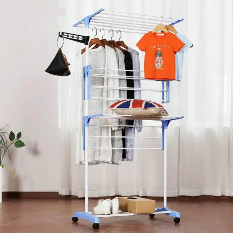 Clarify.pk Multi Layer Drying Rack with Wheels - Clarify.pk