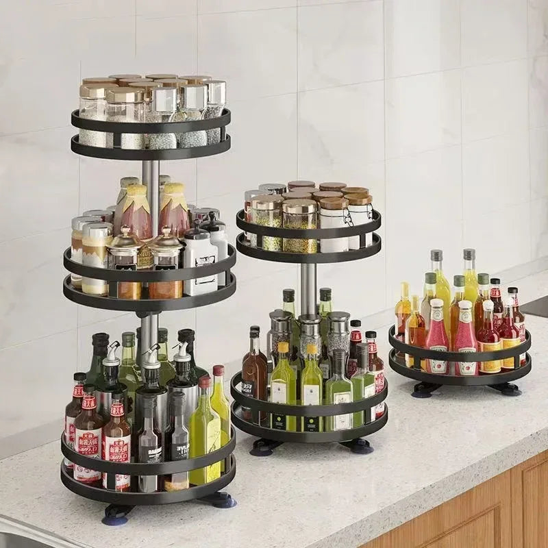 360 Rotation Multi-Layer Kitchen Organizer Spice Rack | Clarify.pk ...