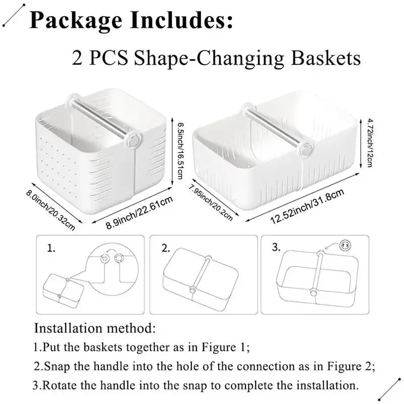 Multi-Purpose Bathroom Organizer Basket - Durable & Spacious - Clarify.pk