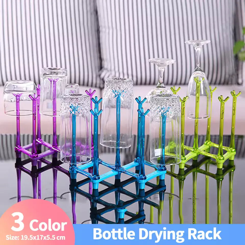 Glass Cup Drying Rack for Efficient Kitchen Storage - Clarify.pk