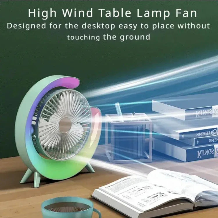 Multifunction Desktop Fan with LED Light - Clarify.pk