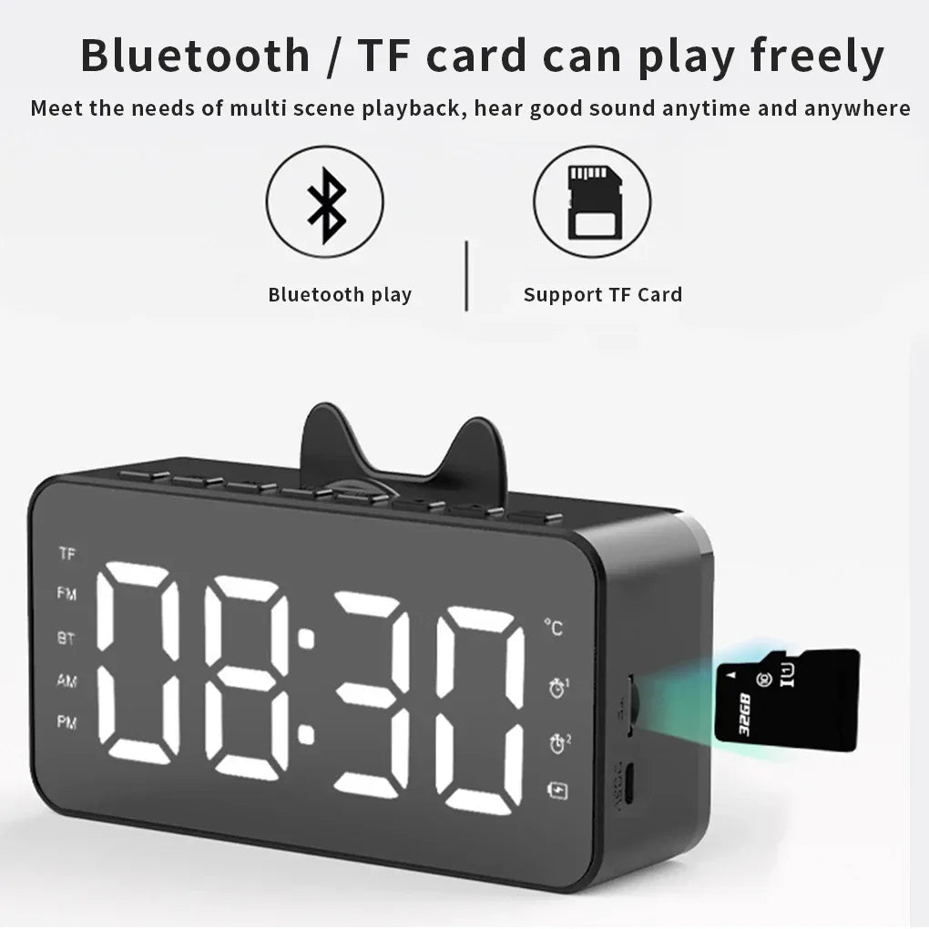 Multifunctional Alarm Clock with Temperature Display - Clarify.pk