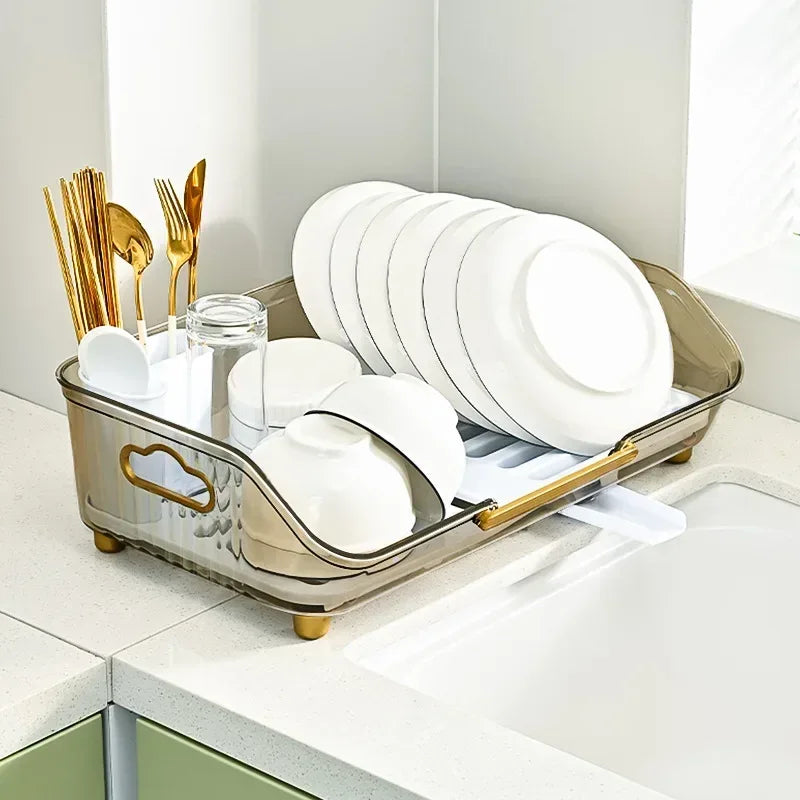 Multifunctional Dish Drainer with Utensil Holder - Clarify.pk