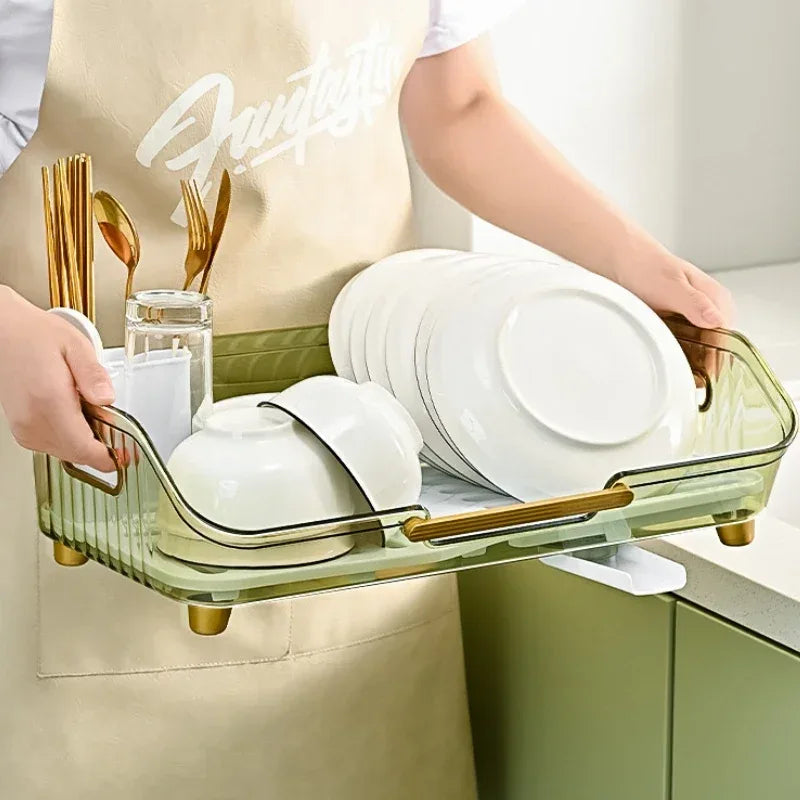 Multifunctional Dish Drainer with Utensil Holder - Clarify.pk