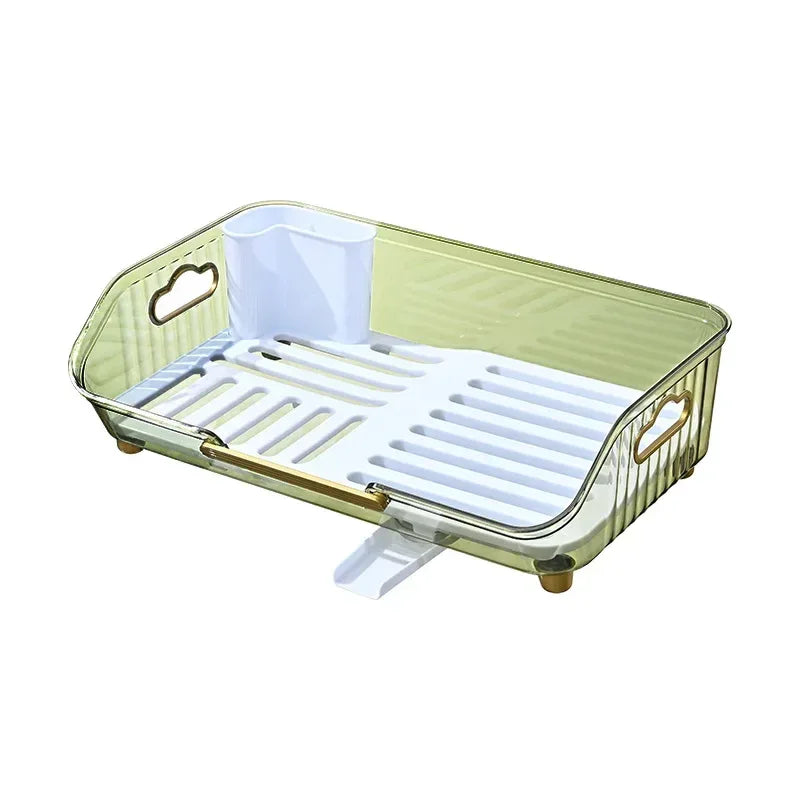 Multifunctional Dish Drainer with Utensil Holder