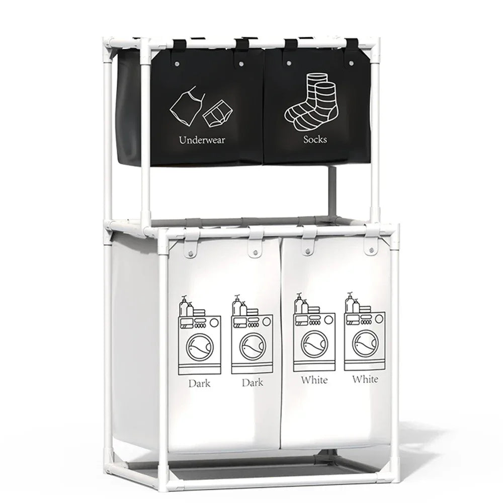 Multifunctional Laundry Basket with Dividers - Clarify.pk