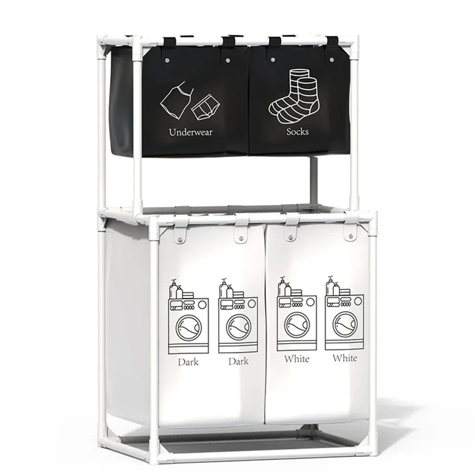 Multifunctional Laundry Basket with Dividers - Clarify.pk