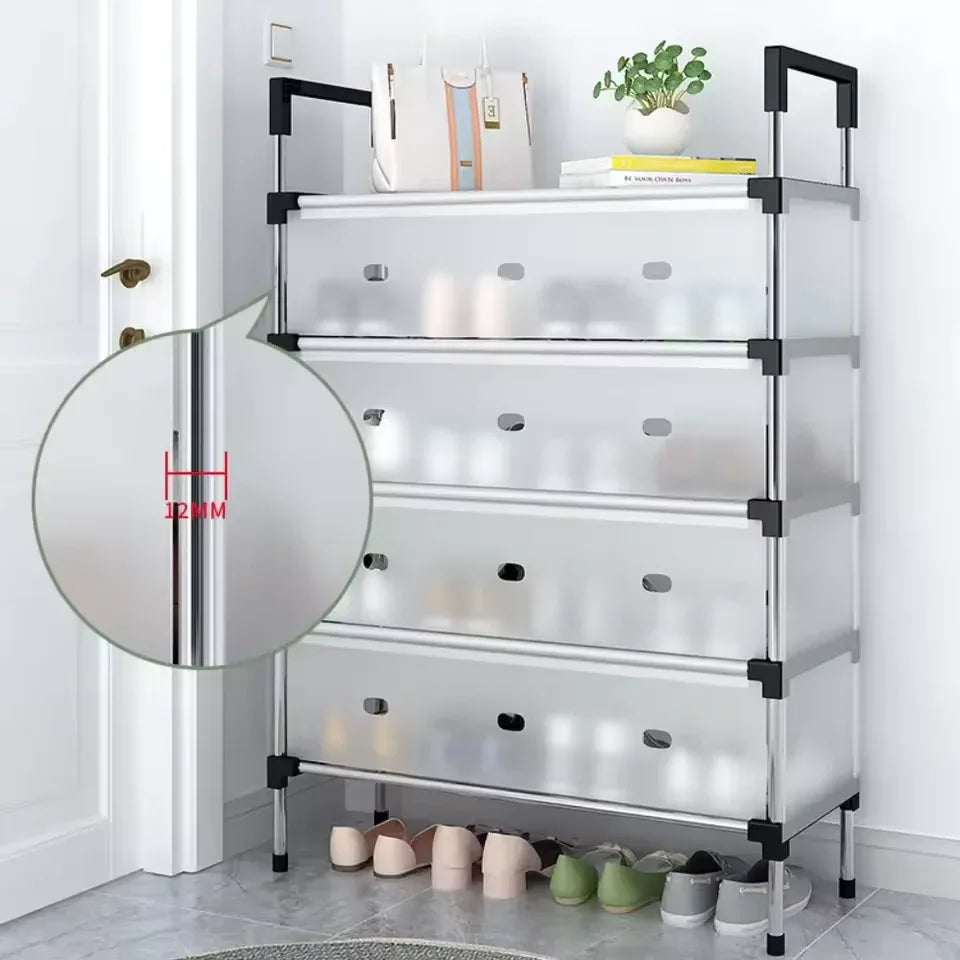 Multilayer Dustproof Shoes Rack - Spacious & Durable - Clarify.pk