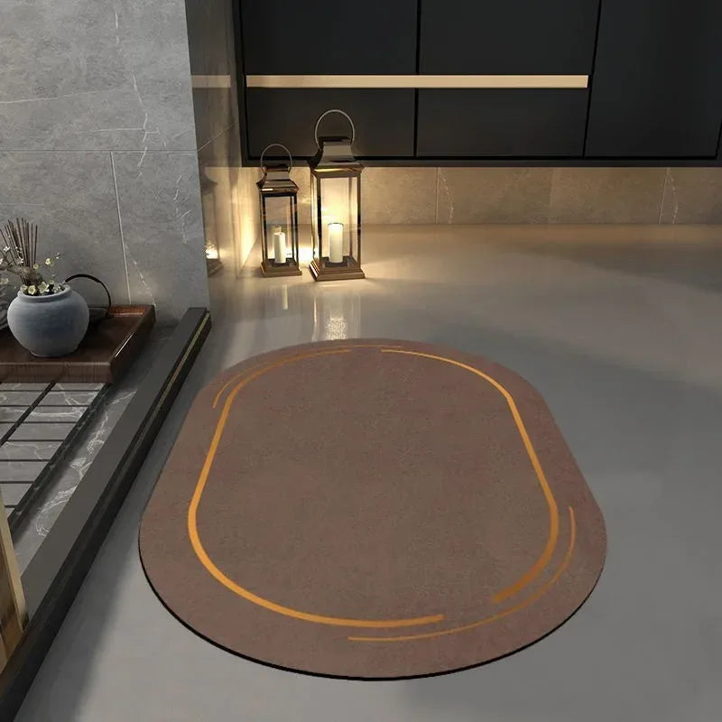 Non Slip Bathroom Mat with Modern Design (RANDOM COLOR)