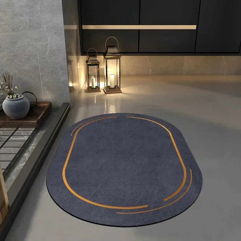 Non Slip Bathroom Mat with Modern Design (RANDOM COLOR) - Clarify.pk