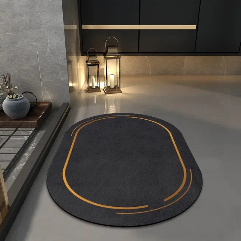 Non Slip Bathroom Mat with Modern Design (RANDOM COLOR) - Clarify.pk