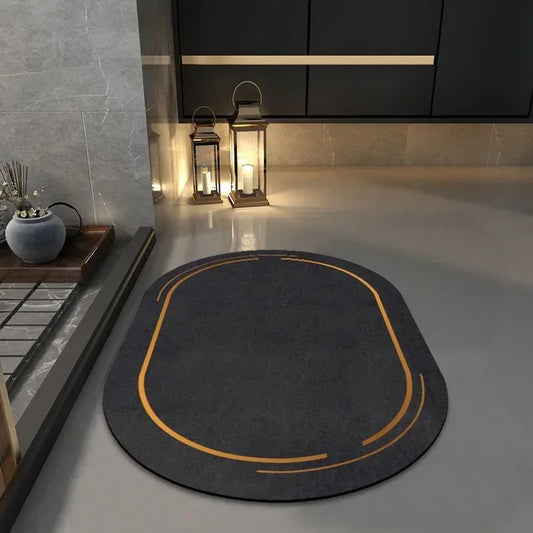 Non Slip Bathroom Mat with Modern Design (RANDOM COLOR) - Clarify.pk