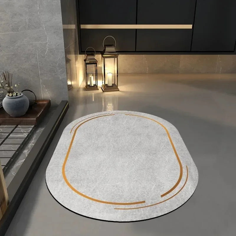 Non Slip Bathroom Mat with Modern Design (RANDOM COLOR) - Clarify.pk