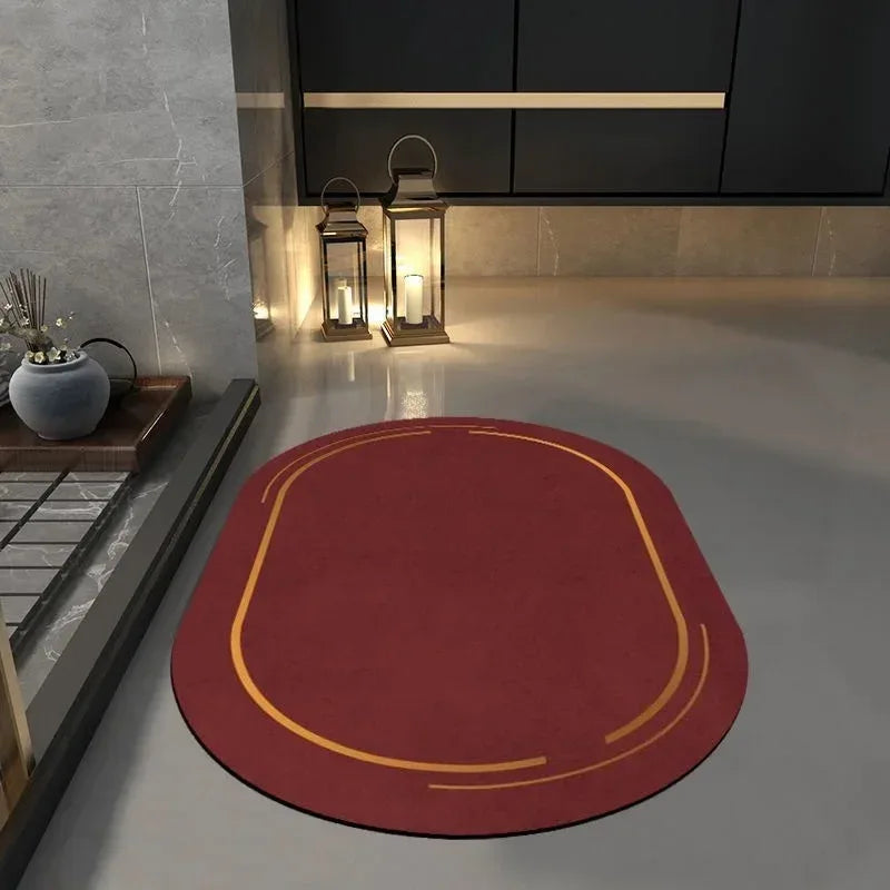 Non Slip Bathroom Mat with Modern Design (RANDOM COLOR) - Clarify.pk