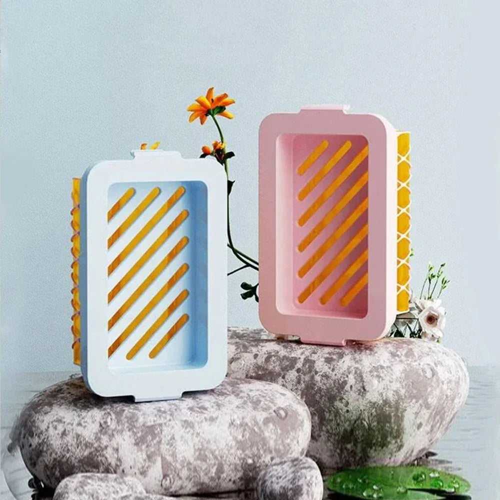 Non Slip Soap Holder with Drain Basket - Clarify.pk