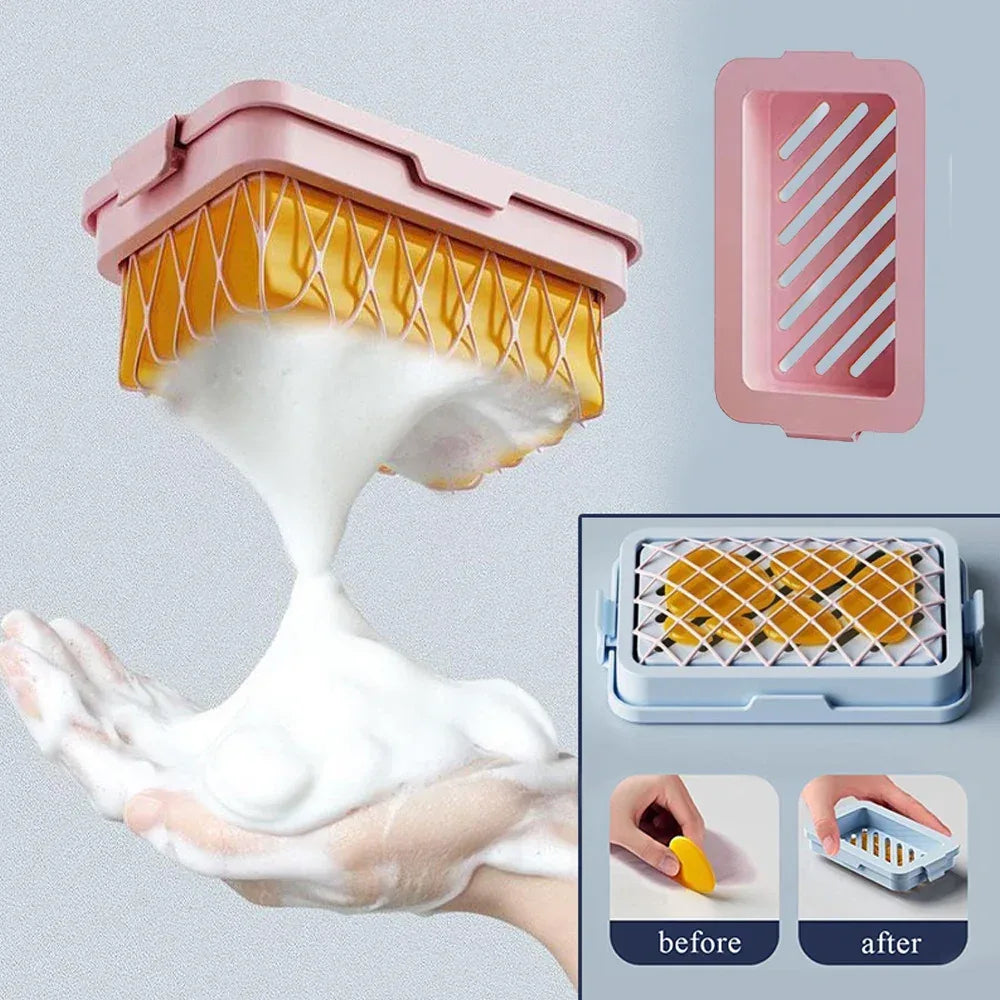 Non Slip Soap Holder with Drain Basket - Clarify.pk