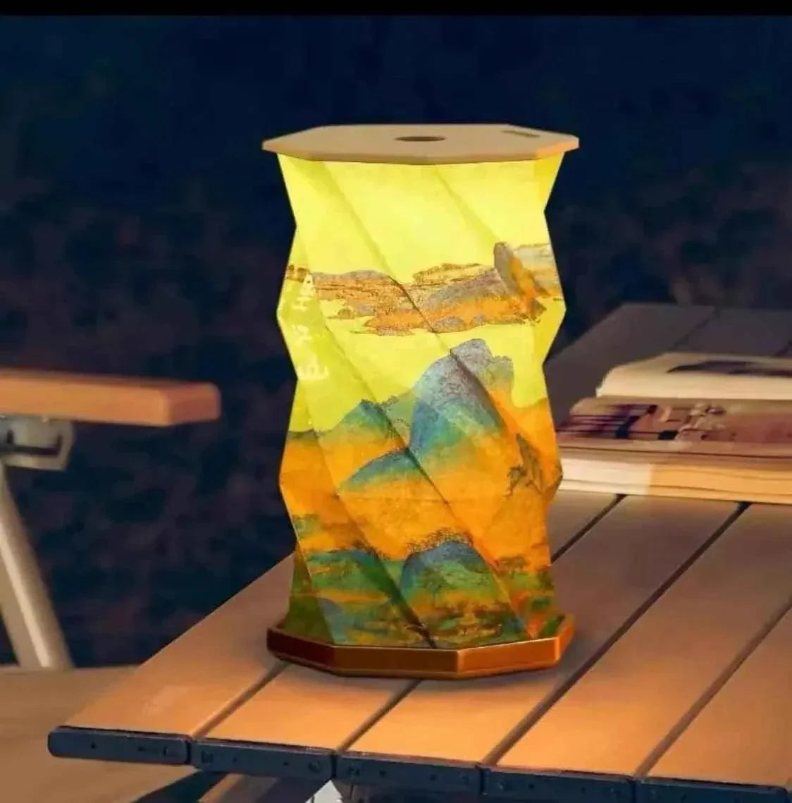 Artistic LED Table Lamp with Scenic Design - Clarify.pk