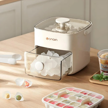 48 Block Ice Cube Machine with Lid - Efficient Ice Storage - Clarify.pk
