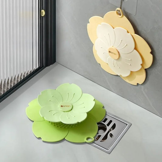 Silicone Drain Cover for Bathroom - Flower Design - Clarify.pk