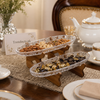 Oval 2-Tier Walnut Wood Serving Platter