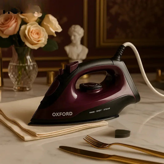 Oxford Deluxe Steam Iron - Powerful & Slim Design - Clarify.pk