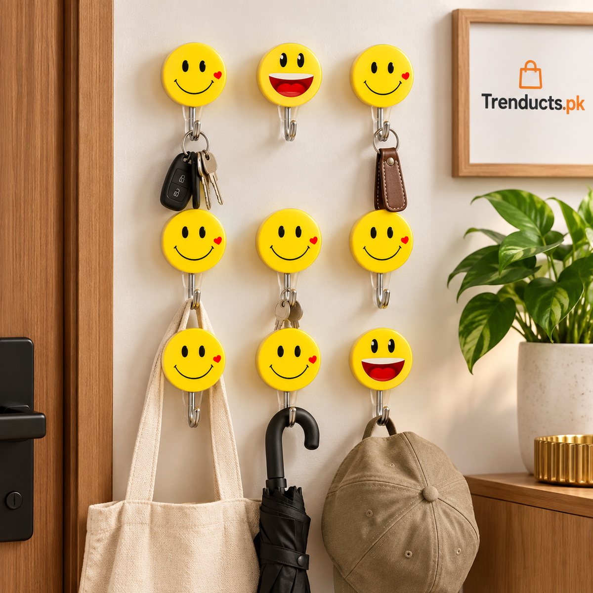 9-Piece Wall-Mounted Hook Set