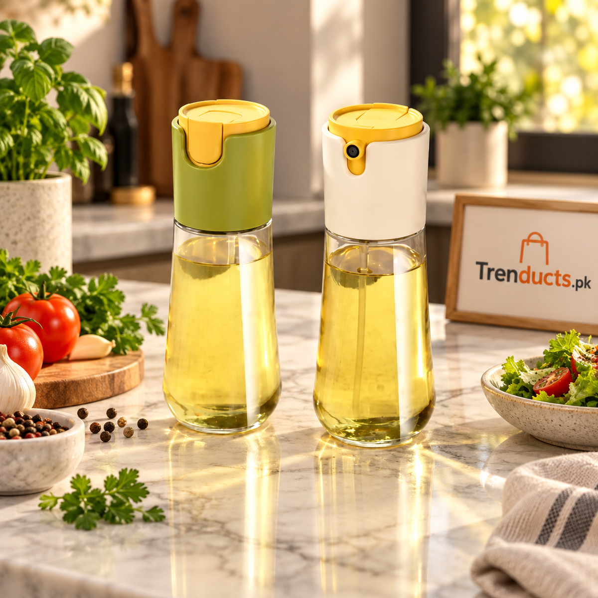 2-in-1 Oil Sprayer & Pour Bottle – 280ml
