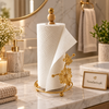 Freestanding Gold Tissue Roll Holder