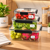 3-Piece Clear Food Storage Box Set